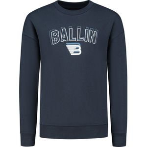 Ballin Amsterdam - Jongens Oversized fit Sweaters Crewneck LS - Navy