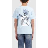 Ballin Amsterdam - Loose Fit T-shirt - Light Blue - Crewneck