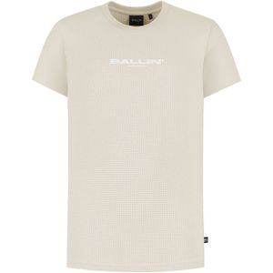 Ballin Amsterdam - Jongens Regular fit T-shirts Crewneck SS - Sand - Maat 6