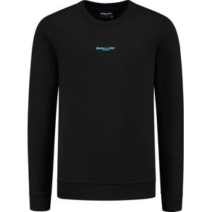 Ballin Amsterdam - Jongens Regular Fit Sweater Crewneck LS - Black - 100% Katoen