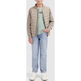 Ballin - Tussenjas - Beige - Geribbelde Boorden