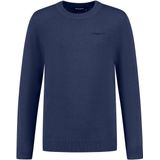 Ballin - Fijn Gebreide Trui - Marine - Regular Fit