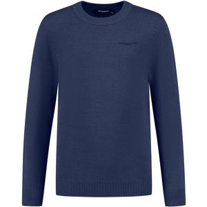 Ballin - Fijn Gebreide Trui - Marine - Regular Fit