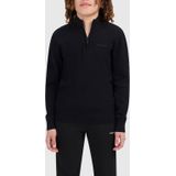 Ballin Amsterdam - Originals - Gebreide Truien - Zwart - Regular Fit - Half Zip