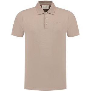 Pure Path - Essential Wordmark - Polo - Beige - Regular Fit - Korte Mouwen