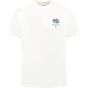 PURE PATH Loose Fit Crewneck Ss T-shirt - Gebroken Wit