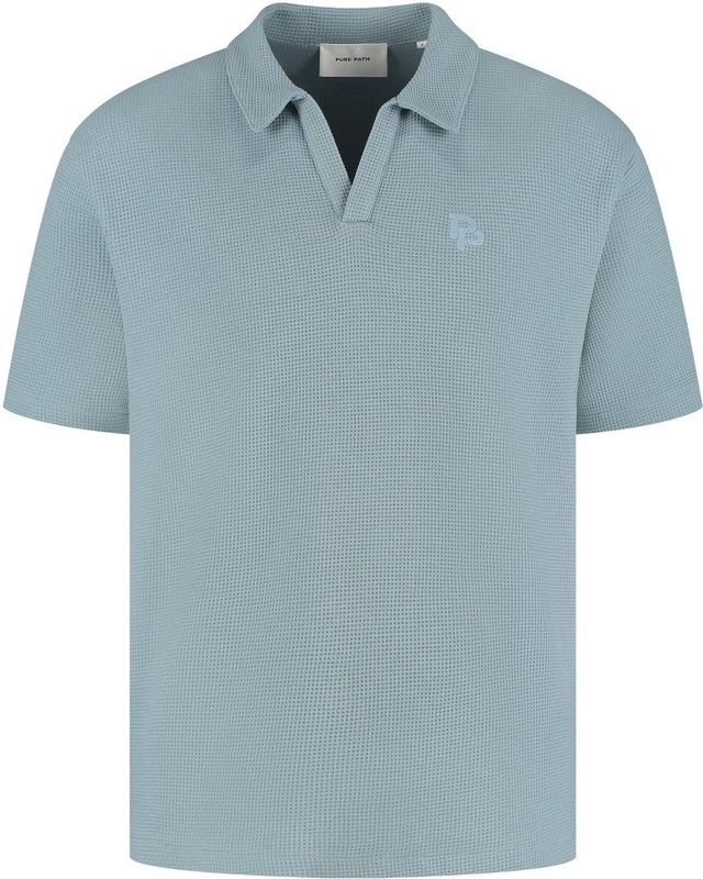 Pure Path - Waffle Polo - Poloshirt - Katoen - Gebreide Wafelstructuur