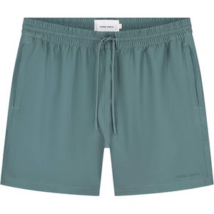 Pure Path - Tonal Logo Swim Shorts - Faded Green - Badmode