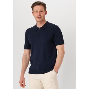 Pure Path - Half-Zip Knitwear Polo - Navy - 80% Viscose / 20% Nylon