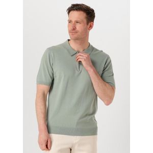 Pure Path - Half-Zip Knitwear Polo - Army Green - 80% Viscose 20% Nylon