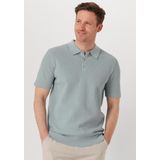 Pure Path, Tops, Heren, Blauw, L, Katoen, Gebreide Polo SS Regular Fit