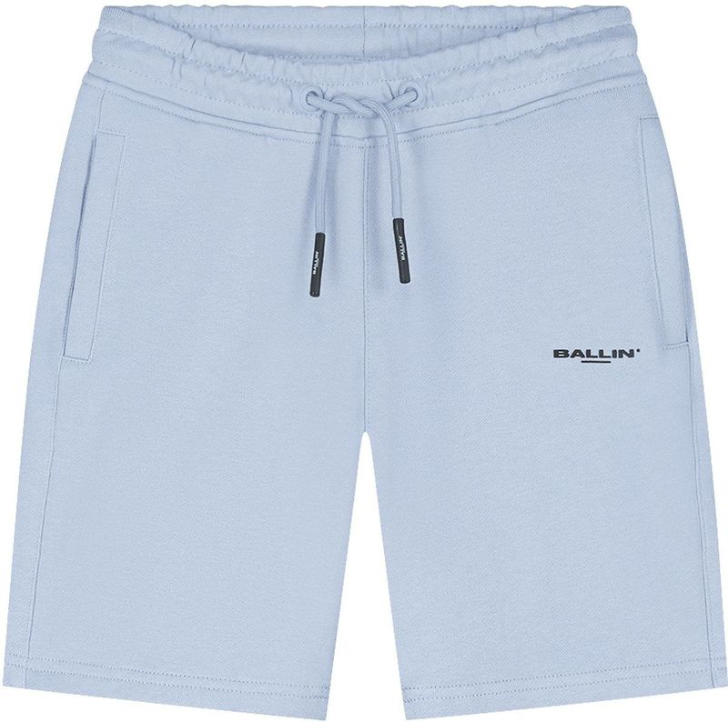 Ballin Amsterdam - Jongens Regular fit Shorts Sweat - Blue Grey - 100% Katoen