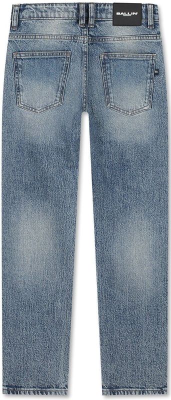 Ballin Amsterdam - Jongens Regular fit Denim Jeans - Denim Mid Blue - Maat 14