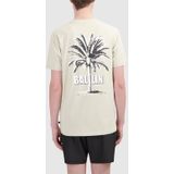 Ballin Amsterdam - Heren Regular fit T-shirts Crewneck SS - Sand - Maat S