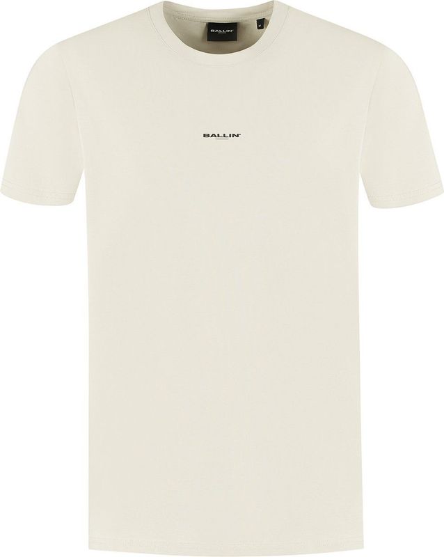 Ballin Amsterdam - Heren Regular fit T-shirts Crewneck SS - Sand - Maat S