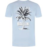 BALLIN' - Dual-tone Palm T-shirt - Blue Grey - Katoen