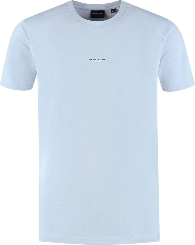 BALLIN' - Dual-tone Palm T-shirt - Blue Grey - Katoen