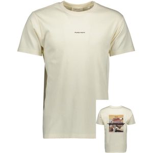 Pure Path - T-shirt - Ecru - Regular Fit - 100% Katoen