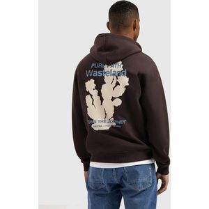 PURE PATH - Loose Fit Hoodie - Bruin - Sweater