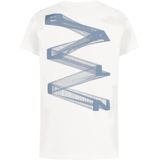 Ballin Amsterdam - Zig Zag Logo T-shirt - Off White - Regular Fit - Korte Mouwen