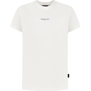 Ballin Amsterdam - Zig Zag Logo T-shirt - Off White - Regular Fit - Korte Mouwen