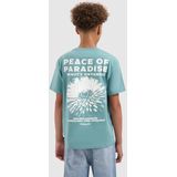 Ballin Amsterdam - Peace of Paradise - T-shirt - Groen - Loose Fit - Korte Mouwen