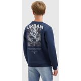 Ballin Amsterdam - Urban Jungle - Sweater - Navy - Regular Fit - Lange Mouwen