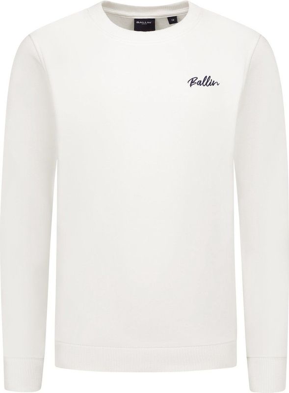 Ballin Amsterdam - Junior Echoes - Sweater - Off White - Regular Fit - Lange Mouwen