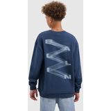 Ballin Amsterdam - Urban Jungle - Sweater - Navy - Loose Fit - Lange Mouwen