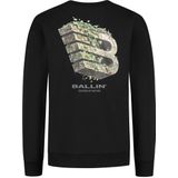 Ballin Amsterdam - Echoes Of Nature - Sweater - Zwart - Regular Fit - Lange Mouwen