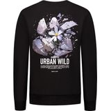 Ballin Amsterdam - Urban Jungle - Sweater - Zwart - Regular Fit - Lange Mouwen