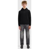 Ballin Amsterdam - Junior Stacked Logo Hoodie - Zwart - Regular Fit