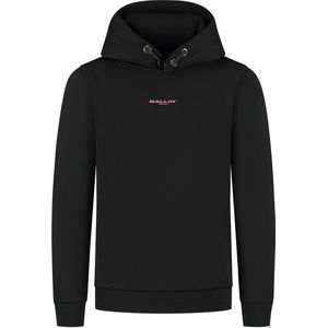 Ballin Amsterdam - Junior Stacked Logo Hoodie - Zwart - Regular Fit