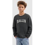 Ballin Amsterdam - Junior Jacquard Knit Sweater - Antra - Loose Fit - Lange Mouwen
