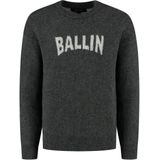 Ballin Amsterdam - Junior Jacquard Knit Sweater - Antra - Loose Fit - Lange Mouwen
