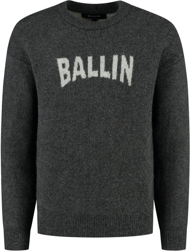 Ballin Amsterdam - Junior Jacquard Knit Sweater - Antra - Loose Fit - Lange Mouwen