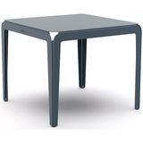 Weltevree | Bended Table | Aluminium Tuintafel 90 x 90 cm | Tuinmeubel, Buitentafel Vierkant, Eettafel Buiten | Tuin Tafel 4 Personen | Grijsblauw