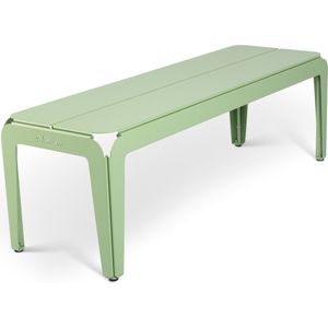 Weltevree | Bended Bench | Tuinbank | Buitenbank 3 Persoons | Aluminium Gepoedercoate Afwerking | Tuinmeubel | Lichtgroen RAL 6021