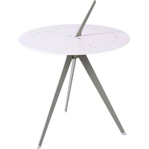 Weltevree | Sundial Table | Koffietafel Rond Zonnewijzer | Bijzettafel Tuin, Tuintafel, Salontafel Buiten | Aluminium Staal Gepoedercoat | Rietgroen RAL 6013