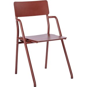 Weltevree | Flip Up Chair | Buitenstoel, Design Tuinstoel met Opklapbare Zitting | Aluminium | Gepoedercoat | Rood RAL 3009