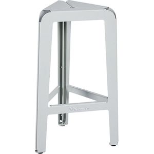 Weltevree | Bended Stool High | Hoge Stalen Bar Stoel Buiten | Tuinstoel, Barstoel | Gepoedercoat Staal | Agaatgrijs RAL 7038