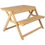 Weltevree - Folding picnic - Opvouwbare picknicktafel of bank met rugleuning  -  Bamboe