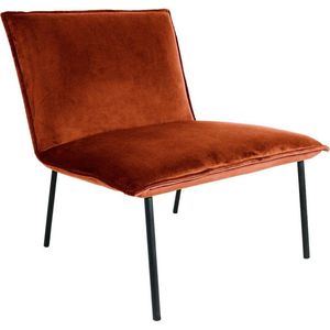 Kick fauteuil Velvet Lola - Oranje