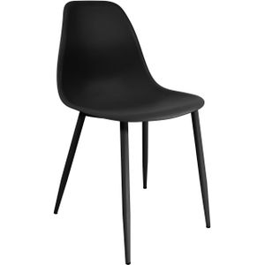 Kick Collection - Yara - Eetkamerstoel - Zwart - Kunststof en Metaal