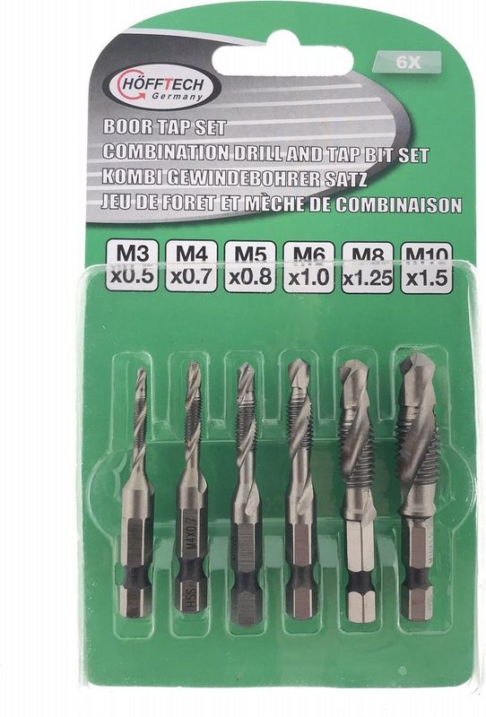 Hofftech Boor tap set 6 delig