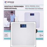 Benson - Digitale Personenweegschaal - Wit - Max 180 kg - Antislip