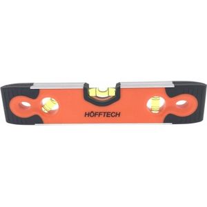 Hofftech Torpedo waterpas - 23 cm - magnetisch - 3 libellen - aluminium
