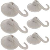 2x stuks Witte zuignap badkamer/keuken ophang haken van kunststof - Draagkracht 2 KG