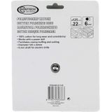 Hofftech Polijstschijf katoen - Ø 125 x 22 mm - wit - 6 mm stift - voor hout en metaal