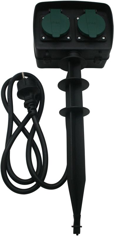 Benson - Tuincontactdoos - Spatwaterdicht - Tijdschakelaar - 1,5m Kabel - 2-voudig